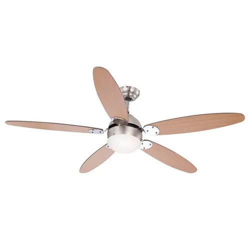 Deckenventilator mit Beleuchtung und wendbaren Flügeln - Ventilatoren für optimale Luftzirkulation, energieeffizient mit 3 Geschwindigkeitsstufen und Heizkostensparfunktion. Ideal für Räume bis 30m², auch bei schrägen Decken montierbar.