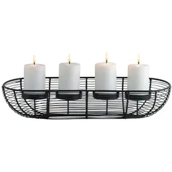 Adventskranz Kerzenhalter Weihnachtsdeko Flann Schwarz