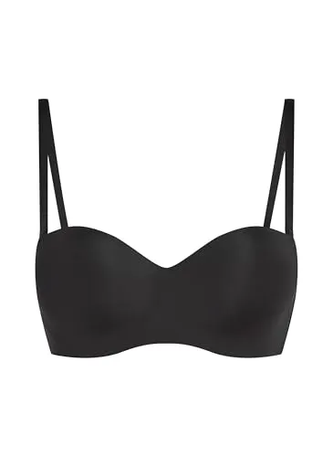 Hunkemöller Gepolsterter trägerloser Push-Up BH Smooth - Caviar - 70D - Entdecke den perfekten trägerlosen Push-Up BH für einen eleganten Look. Die gepolsterten Cups bieten eine schmeichelhafte Silhouette und optimalen Tragekomfort, während der BH sich sanft an deinen Körper anpasst.