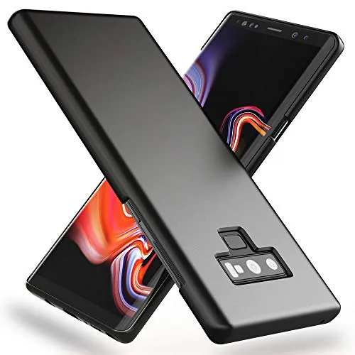 NALIA Ultra Slim Hardcase für Samsung Galaxy Note 9 - Anti-Fingerabdruck & 0.5mm Dünn - PUREFIT (Matt & Leicht) - Marke aus Berlin, Farbe:Schwarz