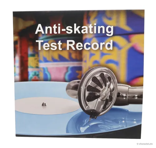 Testschallplatte aus Vinyl für präzise Anti-Skating Einstellung, rillenlos
