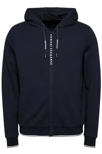 Armani Exchange Men's Essential Hoodie - Kapuzenpullover für Herren mit auffälligem Logo-Design, ideal für lässige Looks und Komfort.