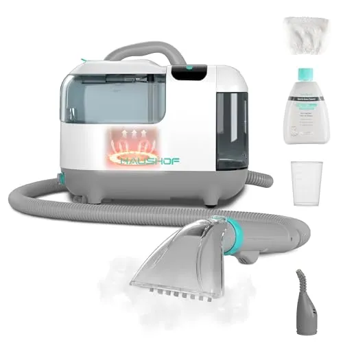 HAUSHOF Waschsauger mit Dampffunktion - StainZapper Vapo - Waschsauger mit drei Reinigungsmodi: Normal, Warmwasser und Dampf. Für eine hygienische Tiefenreinigung von Teppichen, Sofas und Autos. Mit patentierter Anti-Leck-Technologie und Doppeltank-System.