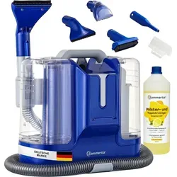 SOMMERTAL CompactCleaner WS450 5in1 - Reinigungsgerät für Teppiche, Polster, Auto und mehr. Fünf Aufsätze inklusive selbstreinigendem Zubehör und beutellosem Aqua-Filter für nachhaltige Reinigungsergebnisse.