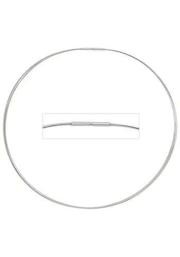 JOBO 5-reihiger Halsreif aus Edelstahl 50 cm von JOBO