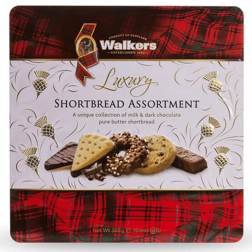 Walker's Shortbread Luxus-Milch- und dunkle Schokoladendose, traditionelles ...