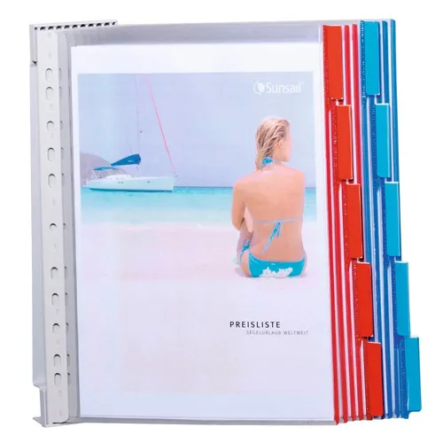 Durable 5691-00 Function Wall 10 Sichttafelsystem - Diverse, mit 10 A4 Sichttafeln aus reflexionsarmer Hartfolie, ideal für übersichtliche Präsentationen und langlebige Nutzung.