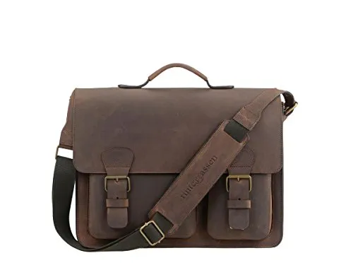 Ruitertassen Lehrertasche Leder 40cm 3 Fächer Schultasche Aktentasche Ranger Damen Herren