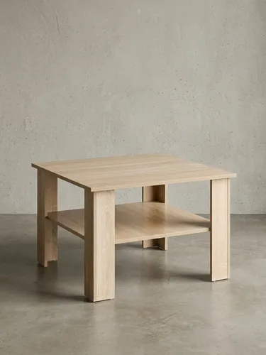 Couchtisch WL5.833 Sonoma Eiche 60x42 cm - Design Holztisch mit Stauraum - Moderner Couchtisch in Sonoma Eiche, ideal für jedes Wohnzimmer. Mit praktischer Ablagefläche unter der Tischplatte für zusätzlichen Stauraum und kratzfester, wasserabweisender Oberfläche.