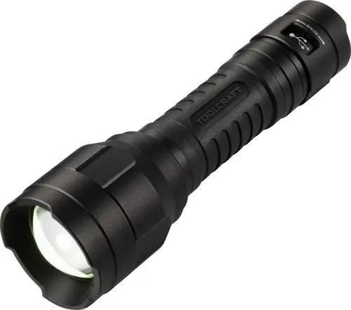 TOOLCRAFT TO-10153320 Taschenlampe - Werkstatteinrichtung mit einstellbarer Punktgröße und 1100 lm Helligkeit, ideal für präzise Beleuchtung und lange Einsatzzeiten von bis zu 30 Stunden.