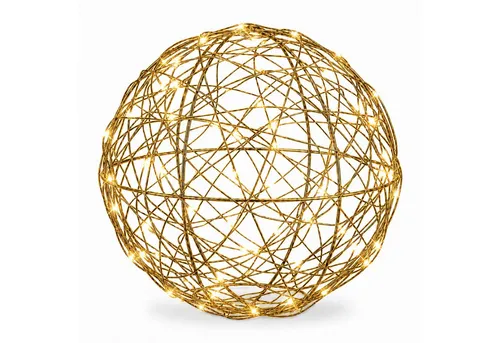relaxdays LED Kugelleuchte LED Dekokugel 20 cm, gold in gold von Relaxdays