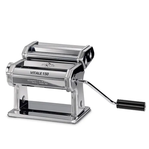 Küchenprofi Nudelmaschine VITALE | Manuell für 7 Teigstärken aus Edelstahl - Nudelmaschinen: Frische Pasta selbstgemacht mit der Küchenprofi VITALE. Aus rostfreiem Edelstahl, inklusive 3 Aufsätzen für vielseitige Teigvariationen. Ideal für Pasta-Liebhaber!
