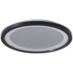 BRILLIANT schwarzes LED Aufbaupaneel MOSAKO | Deckenleuchte mit Glitzereffekt | Ø 25 cm| 16 W 2300 lm 3000 K | Kunststoff - Schwarz/Weiß