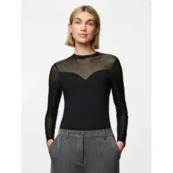 PIECES Pcmilly Ls Mesh Bodystocking Noos - Eleganter Langarmbody aus leichtem Mesh, perfekt für einen stylischen Layering-Look und ideal für jede Gelegenheit.