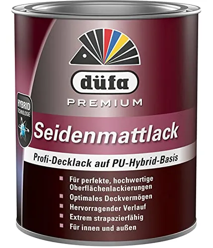 Düfa PREMIUM Seidenmattlack FOREST 750 ml Grün - Hochwertiger Lack für kreative Projekte - Lacke in seidenmattem Grün, ideal für Möbel und Wände, bietet exzellente Deckkraft und Langlebigkeit.