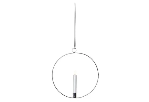 MARELIDA Hängeleuchte Dekoring mit LED Kerze Flamme mit Aufhänger 28,5cm Timer Batterie, LED Classic, warmweiß (2100K bis 3000K)