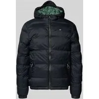 Blend Steppjacke mit Reißverschlusstaschen in Black, Größe M