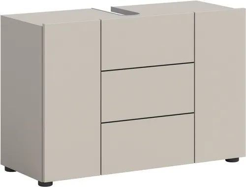 welltime Waschbeckenunterschrank BIEL, 82 cm, 3 Türen, 4 Fächer