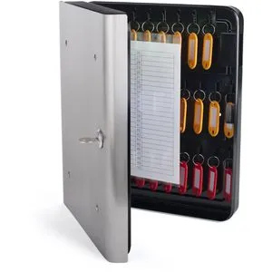 pavo Design-Schlüsselkasten für 54 Schlüssel - Praktischer Schlüsselkasten aus robustem Stahl in dunkelgrau, ideal zur ordentlichen Aufbewahrung von bis zu 54 Schlüsseln.