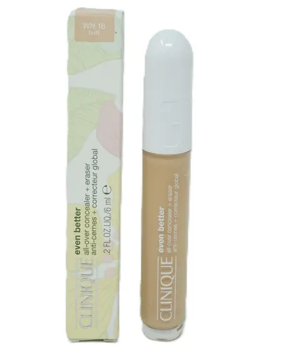 Clinique Even Better All-over Concealer + Eraser 6ml WN16 Buff - Ideal für einen makellosen Teint - Dieser hochwertige Concealer verdeckt gezielt Unreinheiten und sorgt für einen gleichmäßigen Teint. Perfekt für den täglichen Einsatz!