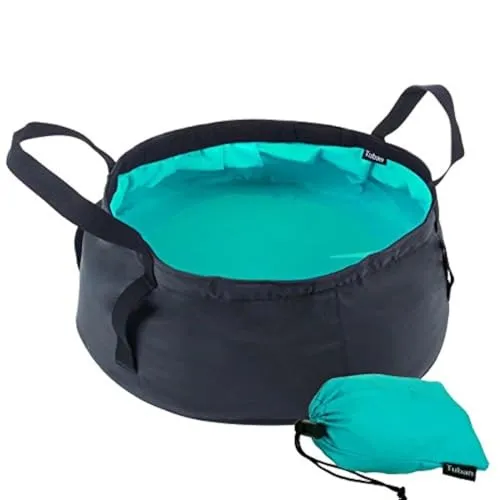 BJ-SHOP Faltschussel,Klappbecken Dichtes leichtes tragbares Waschbecken mit Tragetasche fur Camping Travel Washing Fishing 8.5L