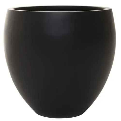 VIVANNO Blumentopf Fiberglas Pluto Anthrazit (40x40 cm)