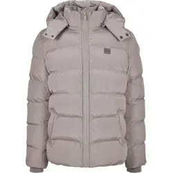 Urban Classics HOODED PUFFER Winterjacke 5XL - Grau - Funktionsjacke mit angesagtem Stepp-Design, weichem Tragekomfort und abnehmbarer Kapuze – ideal für kalte Wintertage.