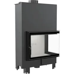 Wasserführender Kamineinsatz Kratki Mba Rechts 17 Kw Ø 200 Gebogenes Glas