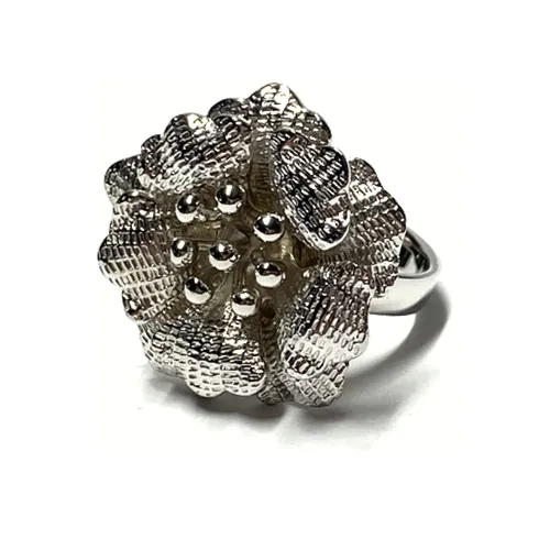 Fingerring 925 Echt Silber Blütenring Ringgröße 54 - Eleganter Blütenring aus hochwertigem 925 Silber, detailreich gearbeitet und angenehm zu tragen. Perfekt für jeden Anlass und ein echter Blickfang!