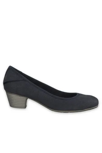 s.Oliver Damen Pumps Blockabsatz Holzoptik 5-22301-20, Blau, Größe:37 EU - Damen Pumps in Blau mit 4 cm Blockabsatz, aus hochwertigem Synthetik für besten Komfort und ein trendiges Design, ideal für jeden Anlass.