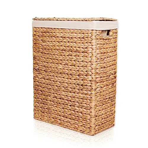 Lycce Nischenwäschekorb aus Wasserhyazinthe geflochten in beige von Lycce