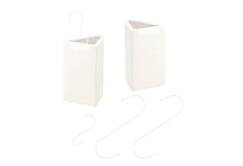 Lantelme Kombigerät Luftbefeuchter und -reiniger mit Draht zum aufhängen Wasserverdunster für Rippenheizkörper, Volumen 200ml, Farbe weiß, Keramikgehäuse, Maße: 7 x 8,5 x 12,5cm