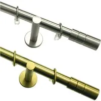 Gardinia Gardinenstangen-Set Zylinder Ø 20 mm Messing Antik 120 cm