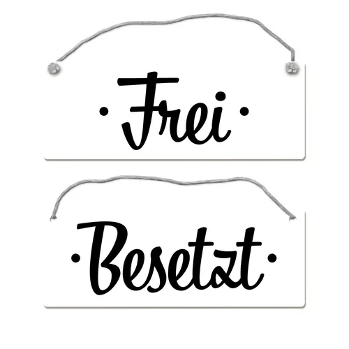 Toilette ist besetzt bzw. frei Wendeschild mit Kordel Schild Türschild Kloschild