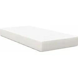 vidaXL Bettmatratze mit Matratze Creme 100 x 200 cm Stoff