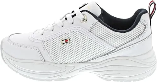 Tommy Hilfiger Damen-Laufschuhe, Weiß, Weltraumblau, 37 EU