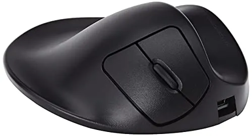 HandshoeMouse Original Wired Medium - Ergonomische Maus für Rechtshänder - Ergonomische PC-Maus mit wissenschaftlich fundiertem Design, das Muskelverspannungen verhindert. Ideal für komfortables Arbeiten ohne Überlastung. Kompatibel mit Mac und PC.