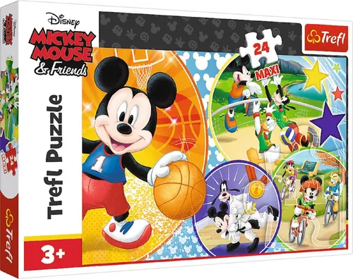TREFL Puzzle Mickey Mouse Sport MAXI 24 Teile