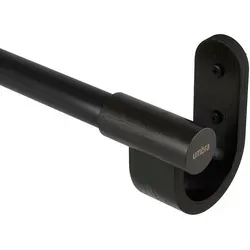 Umbra Vorhangstange Bellwood, Schwarz, 107 - 305 cm - Elegante Gardinenstange aus Stahl und Holz, verstellbar für verschiedene Fenstergrößen, ideal für stilvolle Wohnräume.