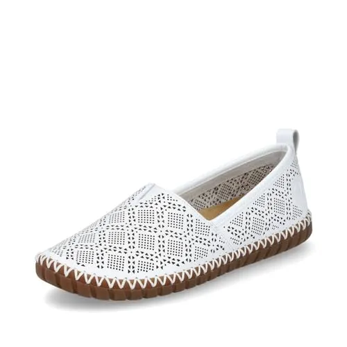 Rieker Damen Low-Top Sneaker M2851 - Damen-Sneaker aus Glattleder, mit flacher TR-Sohle für optimalen Komfort und Stil im Alltag.