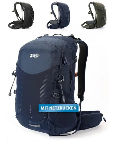 Terra Peak Wanderrucksack Airant 30 - Trekkingrucksack mit belüftetem Netzrücken für optimalen Tragekomfort und Ventilation. Ideal für Wanderungen und Camping, leicht und vielseitig mit 30L Volumen.