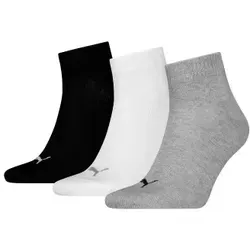 Puma 3P Quarter Socks Grau/Schwarz Gr 47/49 in grau von PUMA