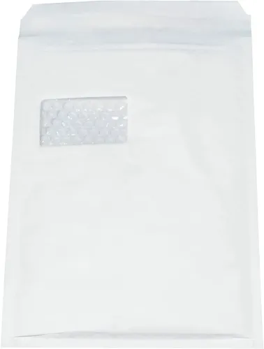 AROFOL Luftpolstertasche 100ST 200x275 mit Fenster - Versandtaschen - 100 Stück Luftpolstertaschen, ideal für den sicheren Versand zerbrechlicher Artikel dank zusätzlichem Fenster für einfache Adressierung.