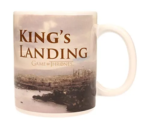 SD toys Tasse, Design King 's Landing Game of Thrones, Edelstahl und Keramik, Weiß, 9 x 13 x 11 cm