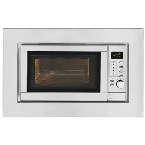 Exquisit EMW 19-7 G Einbau Mikrowelle - Einbau Mikrowelle in Edelstahl, 700W, 20L, mit 5 Leistungsstufen und Grillfunktion - ideal für schnelle und vielseitige Zubereitung von Speisen.