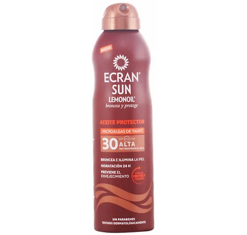 Ecran Sonnenschutzcreme Sun Lemonoil Oil Spray SPF30 250ml - Sonnenpflege mit hohem Lichtschutzfaktor, schützt die Haut effektiv und pflegt sie gleichzeitig mit wertvollen Ölen, ideal für den Sommer.