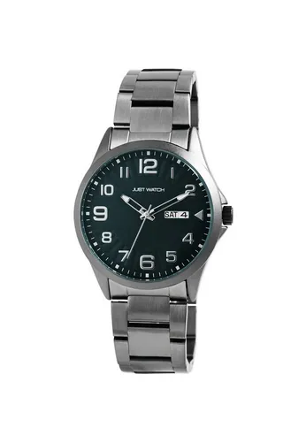 Just Watch Herren Uhr Edelstahl Armband mit Leuchtzeigern - Armbanduhren für Herren – Stilvolle Uhr mit lumineszierenden Zeigern für optimale Ablesbarkeit, perfekt für jeden Anlass und mit hochwertigem Quarzuhrwerk für präzise Zeitangabe.