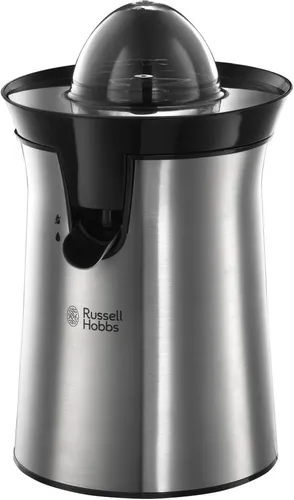 Russell Hobbs Zitruspresse elektrisch - Hochwertige Edelstahl-Orangenpresse mit 2 Presskegeln und Tropf-Stopp-Funktion für maximale Saftausbeute