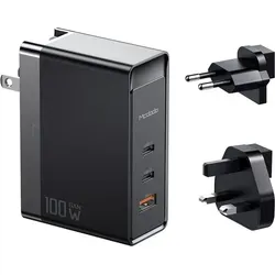 mcdodo 100W GaN 3 Port Fast Charger - Ladegeräte mit 100W Leistung, 3 Anschlüssen und GaN-Technologie für ultraschnelles Laden von Smartphones und Laptops – ideal für Zuhause und unterwegs.