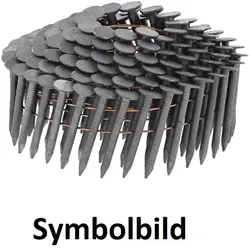 Dachpappnägel ø3x25 16° drahtgebunden, feuerverzinkt - Sonstige Elektroinstallationsartikel, ideal für Außenbereiche mit großer Magazinkapazität für längeres Arbeiten und bessere Abdichtung durch großen Nagelkopf.